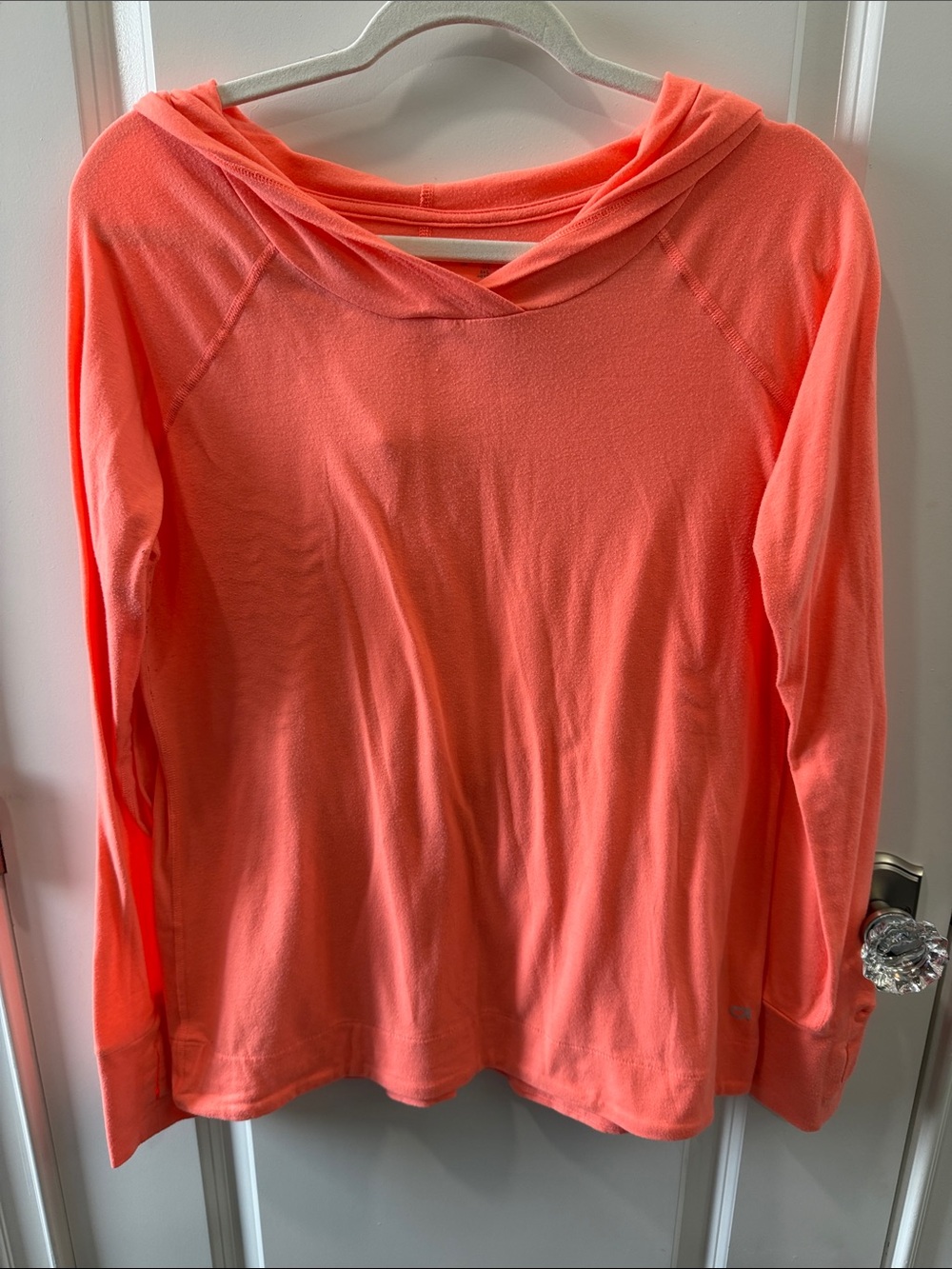 GAP Coral Hooded Lightweight Long-Sleeve Top